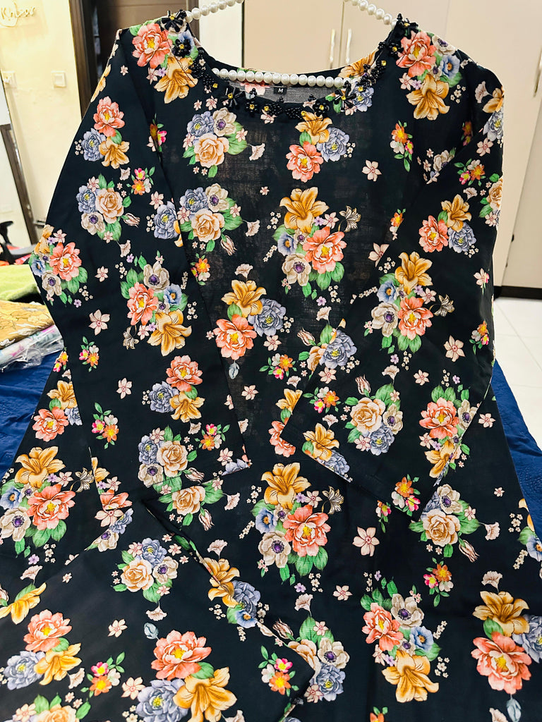 Black floral