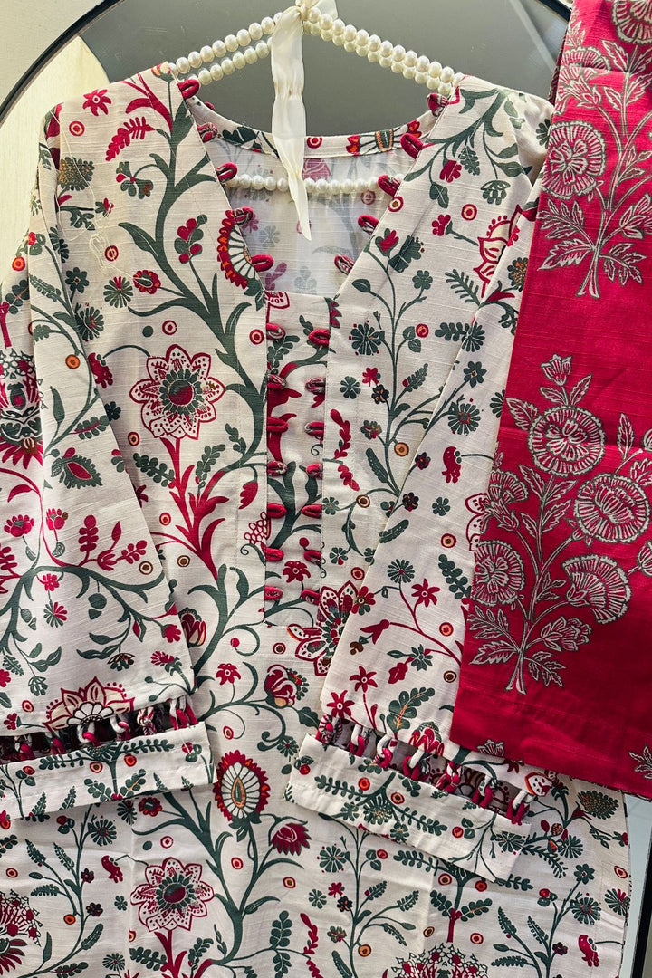 glitter with red bell bottom