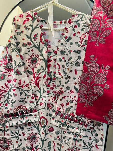 glitter with red bell bottom