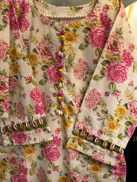 Floral Printed 2-Piece winter  khadar  Suit – MK Boutique by Mahnoor Khizer