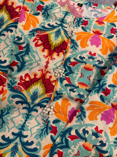 Vibrant Floral Printed 2-Piece