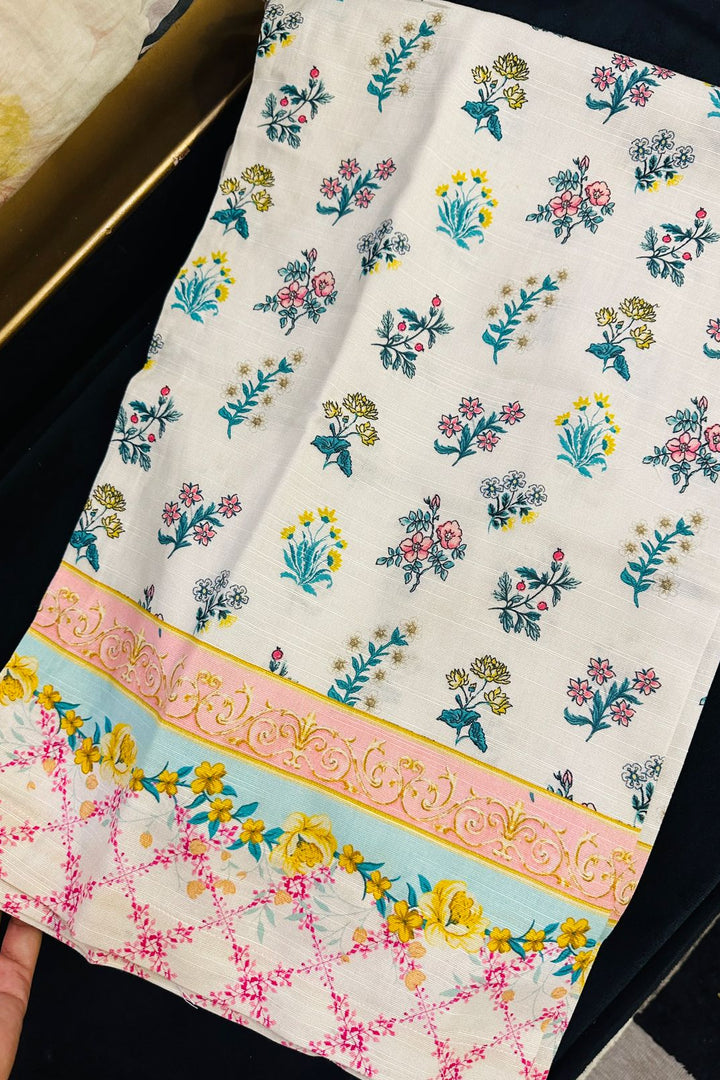 Frosted Flora Embroidered lawn