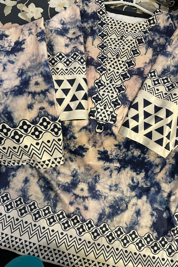 Midnight Marble Printed Velvet 2-Piece Set