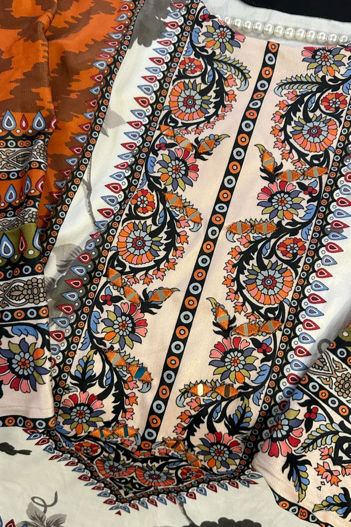 Rust Bloom Printed Velvet 2-Piece Set