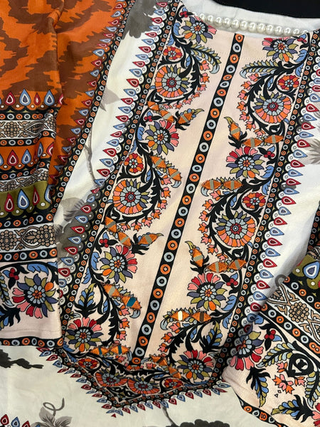 Rust Bloom Printed Velvet 2-Piece Set