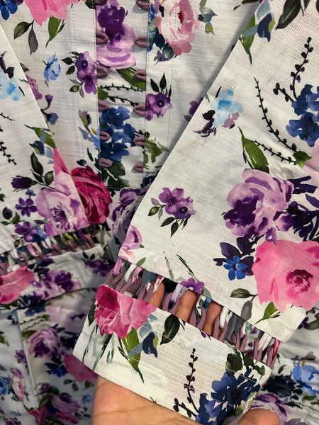 Elegant Floral Printed Two-Piece – Soft khadar Fabric