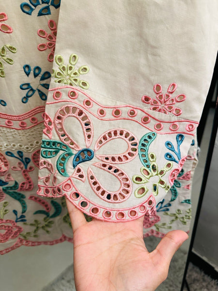 Elegant Multi Chicken Kari Embroidered 2-Piece Lawn Suit