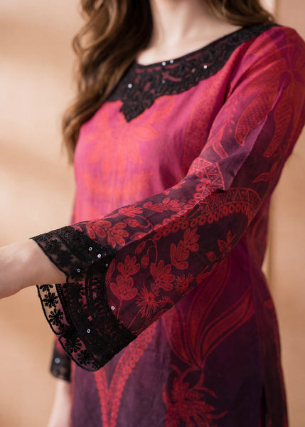 Midnight Bloom Luxury Lawn – Black Sequin Embroidered 3 Piece Suit