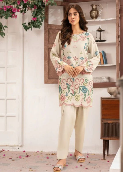 Elegant Multi Chicken Kari Embroidered 2-Piece Lawn Suit